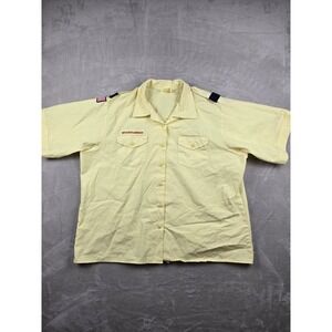 Boy Scouts of America Uniform Blouse Shirt Women 3X Yellow Short Sleeve